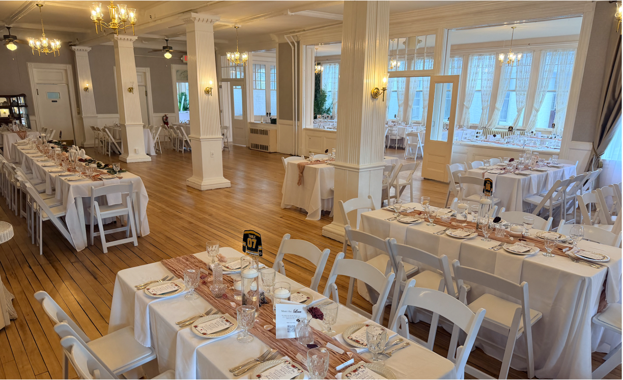 Dining Room and Gallery set for an event